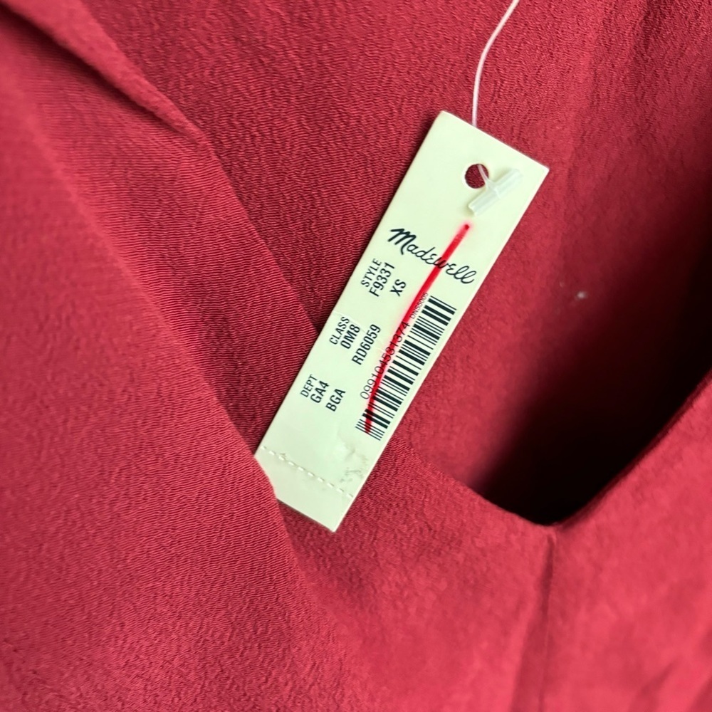 NWT Madewell Red Du Jour Tunic Dress, Size XS - Picture 14 of 15